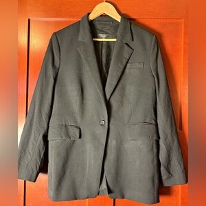 Banana Republic “Fabbrica Alta” Black Wool Blazer Size 12